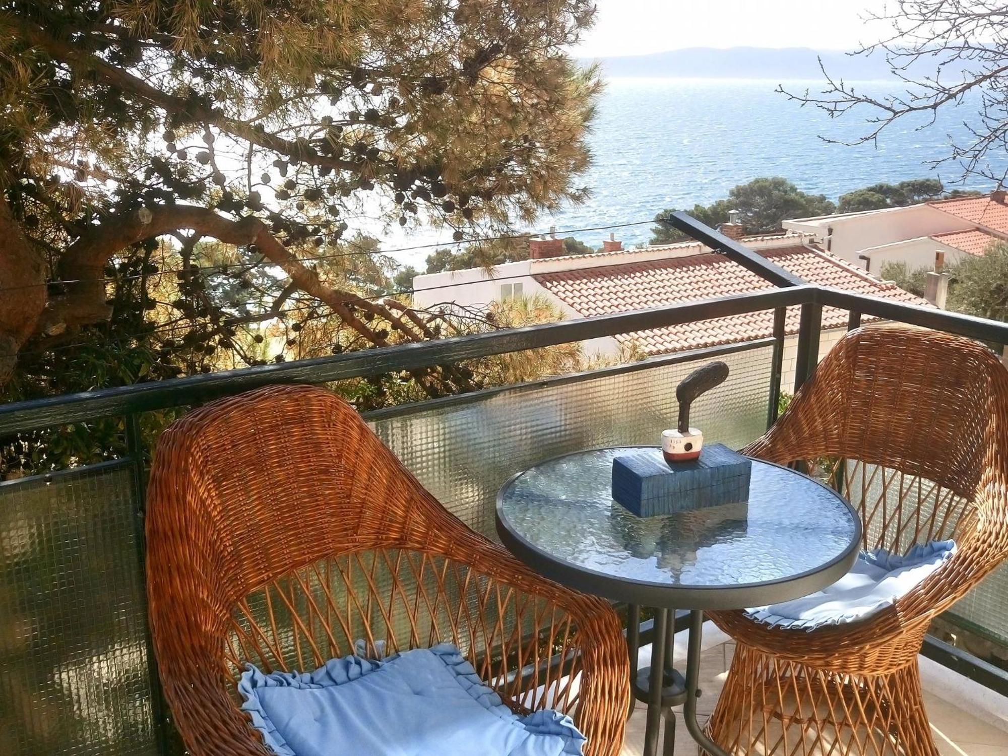 Cozy Apartment With A Balcony And A Sea View Brela Exteriér fotografie